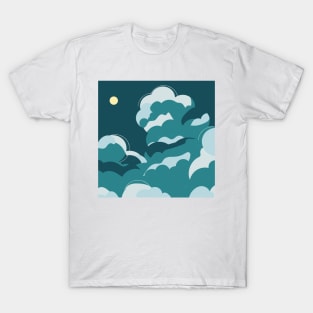 Clouds at night illustration T-Shirt